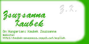 zsuzsanna kaubek business card